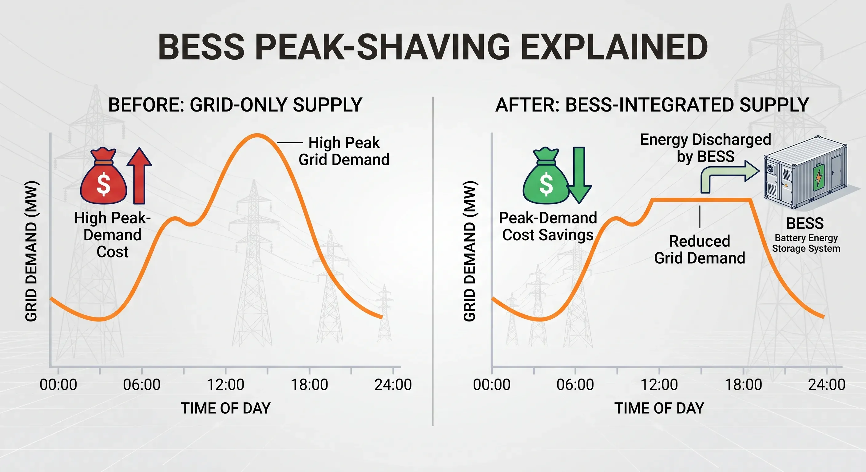 คู่มือการทำ Peak Shaving ในโรงงานอุตสาหกรรมด้วยระบบ BESS และ Mitsubishi iQ-R PLC